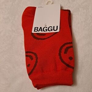 FREE w/ $50+ Purchase BAGGU Women's Red Smilely Socks